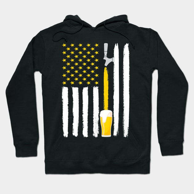 Craft beer lover i american flag i usa i th july Hoodie by Tianna Bahringer